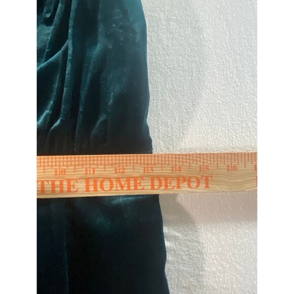 Betsey Johnson Dress Womens 4 Green Velveteen Halter Draped Faux Wrap Y2k - Picture 11 of 11